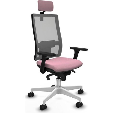 Piqueras et Crespo Chaise de bureau rose ergonomique