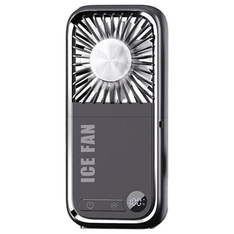 Mini ventilateur de poche rechargeable USB, ventilateur de voyage pliable et silencieux, idéal pour une utilisation en extérieur (noir) (1/4)