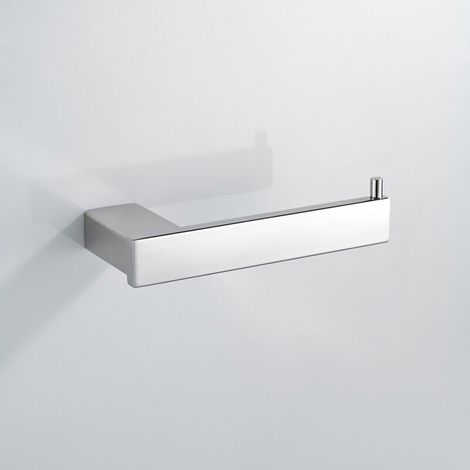 Porte Papier Toilettes de Salle de Bain Acier INOX Support Papier Toilettes Montage Mural Porte-Rouleau de Papier sans Couverture, Chrome (1/5)