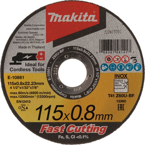 Makita - Set lame circulaire pour acier inoxydable 115x22,23 mm, 12 pcs E-10861-12 (1/2)