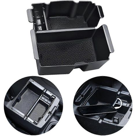 Organizador de bandeja para consola central compatible con Jeep Wrangler JL/JLU (2018, 2019, 2020) y Jeep Gladiator JT Truck (2020), insertos de almacenamiento para caja de reposabrazos (1/5)