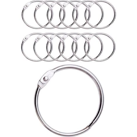HOXILEELEO12 Anneaux de Rideaux Douche avec Crochet en Métal – Anneau Circulaire ouvrable de 50 mm pour Rideaux, Salle de Bain, Maison, Clas (1/5)