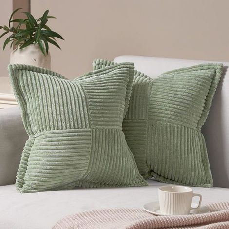 Housse coussin 30x50 Rectangulaire Crème Lot de 2 housses de coussins Decoratives Canapé Chaise Crème 30 x 50 cm (Lot de 2) (1/4)