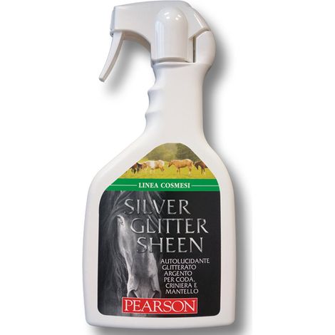 SILVER GLITTER SHEEN Pearson autolucidante glitterato argento per coda, criniera e mantello 700 ml
