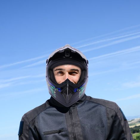 Motorradhelme mit Handschuh Motorrad-Cross-Road-Helm-Set Männer und Frauen Erwachsene (1/5)