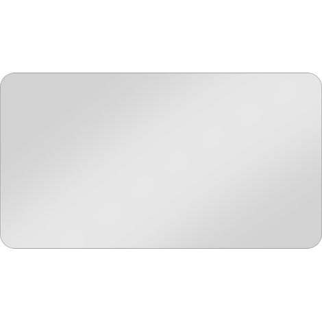 Specchio da bagno a parete 60 x 100 cm senza cornice, angoli R50, vetro 5 mm, argento (1/5)