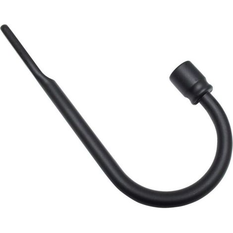 Retenue de Rideau, Combinable, Comprend Le matériel d'installation, Longueur: 7.5 cm, Métal, Noir Mat (1/3)