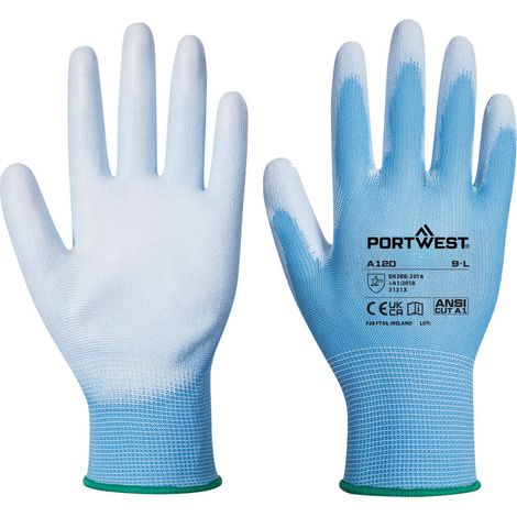 Guanti rivestiti in PU blu XL - Taglia 10