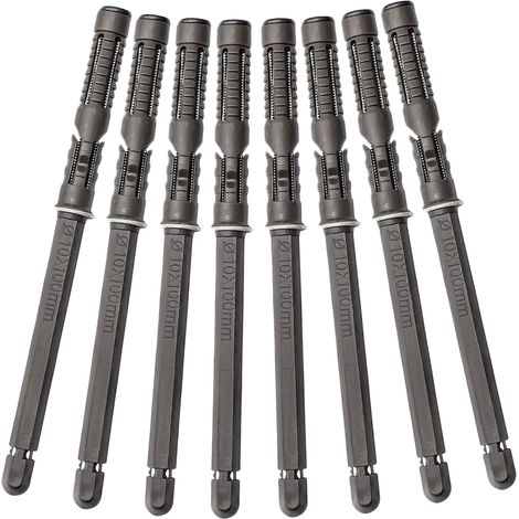 Set di 8 staffe a scomparsa per mensole galleggianti, supporti invisibili per mensole a parete, supporto resistente per mensole fai-da-te, pannello galleggiante (10x100 mm) (1/5)