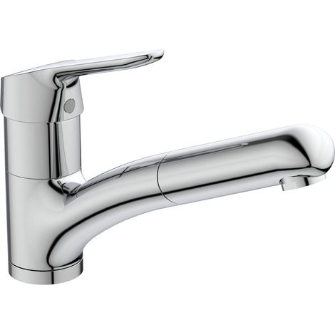 Ideal Standard BC143AA Ceraflex Miscelatore Cucina monocomando da appoggio su lavello, doccetta orientabile ed estraibile, cromato (1/5)