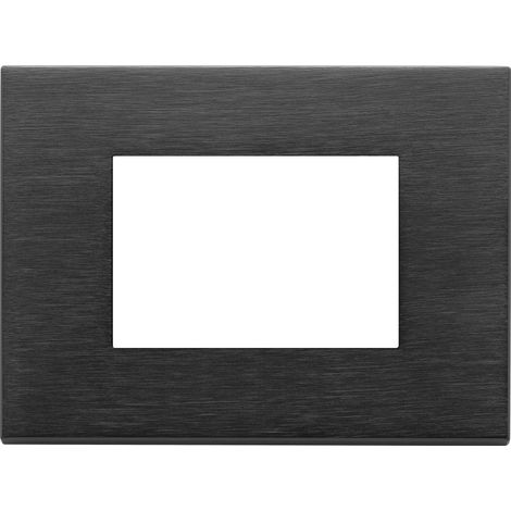 VIMAR - 22653.13 Placca 3M nero spazzolato