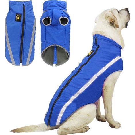 Gilet coupe-vent veste pour hiver chien chiot extérieur vêtements animal de compagnie chaud réfléchissant - pour animaux domestiques (1/5)