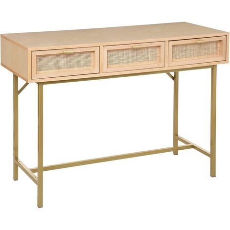Consolle a 3 cassetti rayo con canna di rattan l110cm - Atmosphera créateur d'intérieur (1/5)