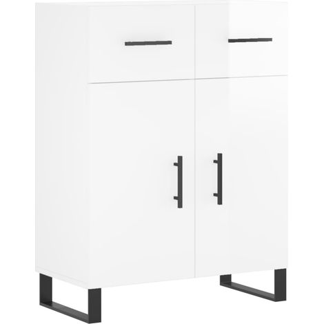 Maison Exclusive - Credenza 69,5x34x90 cm in Legno Multistrato Bianco Lucido
