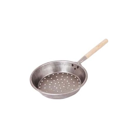 PADELLA PER CASTAGNE CON MANICO IN LEGNO- - ø cm.26 - 5 pezzi