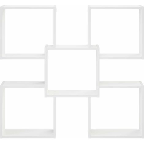 vidaXL Estante de pared Blanco 99,5 x 17 x 91 cm Madera de ingeniería (1/2)