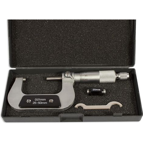Micrometro centesimale per esterni SOGI MIC-25-50 con frizione - 25÷50 mm - terminali cromati (1/5)