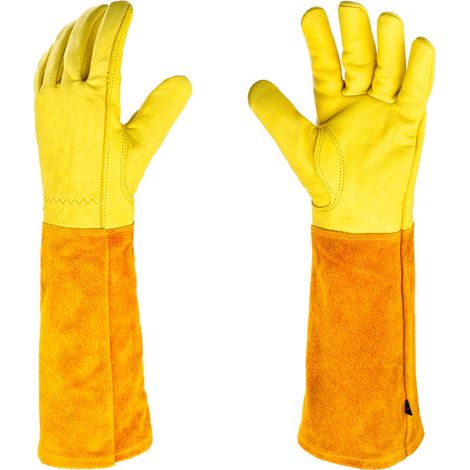Gants De Jardinage - Cuir Résistant Aux Perforations - Pour Travaux Avec Épines Et Ronces - Paire