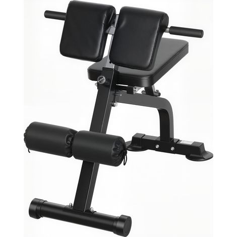Banc musculation pliable hauteur inclinaison réglables dos bras, 96,6x68x69-110 cm, noir (1/5)