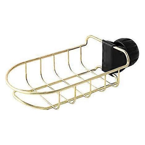 Étagère de cuisine en acier inoxydable finition lisse à poser sur le robinet pour la cuisine, la salle de bain ou le bureau (doré, 23,6 cm x 10,9 cm x 6,1 cm) (1/4)