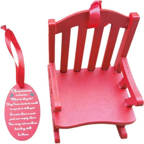 Mini fauteuil à bascule décoratif, modèle de fauteuil à bascule rouge (1/5)