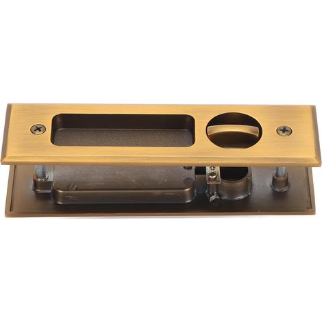 Serrure de porte coulissante double face Akozon avec verrou antivol di (1/5)