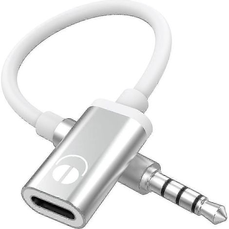 Câble audio analogique jack 3,5 mm mâle vers USB-C femelle, adaptateur casque/audio, compatible avec les lecteurs MP3, les ordinateurs portables et les tablettes. (SZRH) (1/5)