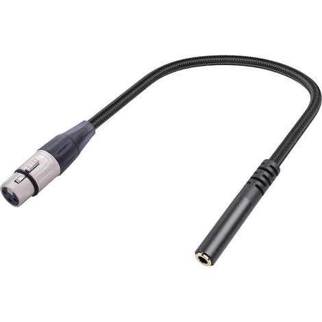 XLR 3-Pin-Buchse auf 3,5-mm-Klinkenstecker (symmetrisch), 30 cm Kabel
