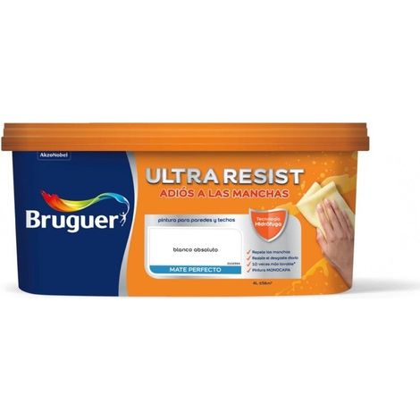 Bruguer ULTRA RESIST Pintura para paredes ultra lavable Blanco Absoluto 4L