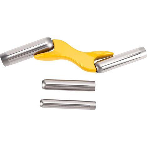 Truelle à jointoyer en acier inoxydable pour maçonnerie, 4 tailles (1/2, 5/8, 3/4 et 7/8 pouce), pour le jointoiement de briques et la réparation de murs, jaune. (1/5)