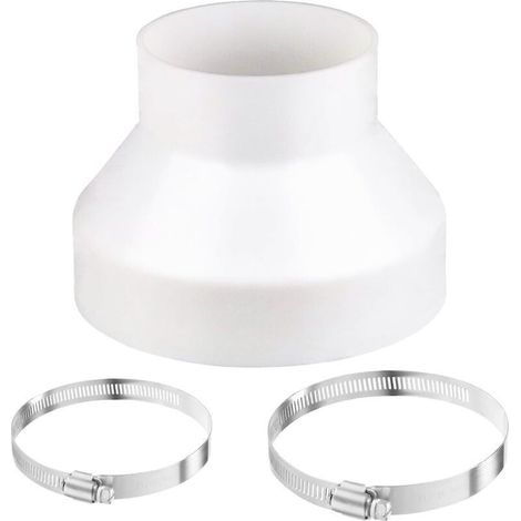 MINKUROW Adaptateur de Conduit 150mm à 100mm, Conduits reducteur 150 100 Reducteur Tuyau Climatiseur Mobile Réduction de Ventilation pour Extracteur D'Air Conduit, Avec 2 Colliers (1/5)