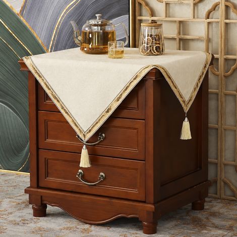 Nappe Housse Anti-Poussière Tissu Chenille Beige Non Étanche 33100cm Adapté au Micro-Ondes 30 × 30 × 30 cm 1 kg – Livraison gratuite