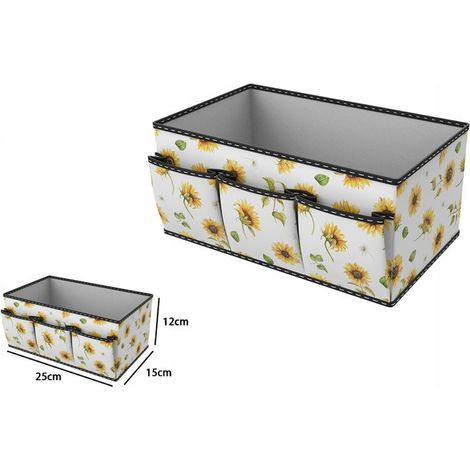 TrAdE Shop Traesio - Box Scatola Salvaspazio Armadio Contenitore Porta Oggetti Organizer 25x15x12 Cm - (1/2)