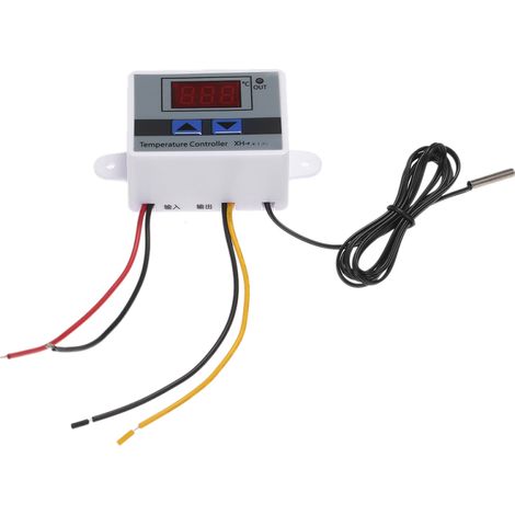 Contrôleur de température numérique intelligent XH-W3001 avec micro-ordinateur et affichage LED Mini-thermostat avec interrupteur de contrôle de température chauffage/refroidissement et sonde étanche (1/5)