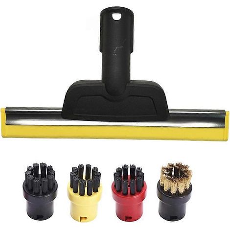 Brosse ronde raclette pour nettoyeur vapeur Karcher SC2 SC3 SC4 SC5 CTK10 : nettoie les vitres et les miroirs. Élimine l'humidité et nettoie les fentes. (1/5)