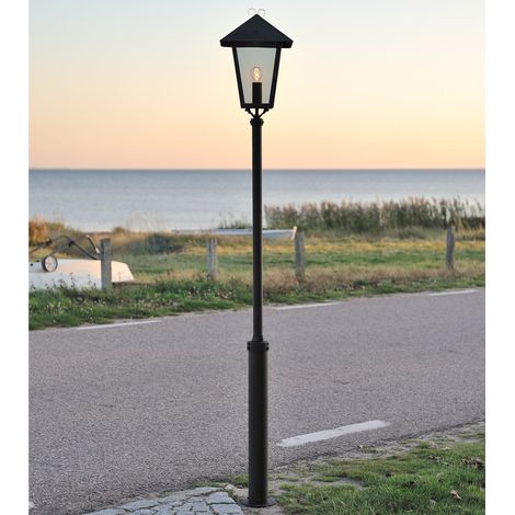 Gartenlaterne / Standleuchte BENU, E27, Aluminium schwarz, Höhe 254 cm (1/5)
