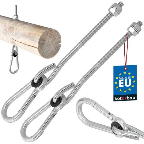 Set mit 2 M10-Schwinghaken - Verzinkte Karabiner (1/5)