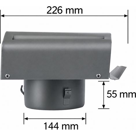 Grille de ventilation murale extérieure chapeau modèle H 150 en acier inoxydable 150 340 g – Livraison gratuite