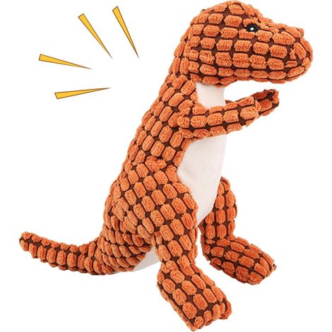 Aggressive Dog Chew Toys 8 Inch Soft Teething Dinosaur Dog (1/5)