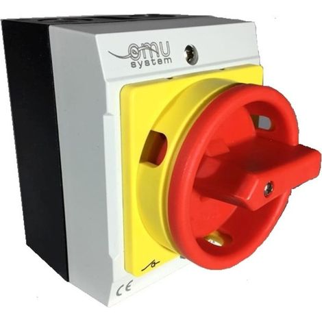 Interrupteur industriel à cassette 32 A 7,5 kW 0-1 ON-OFF 3 pôles 400 V CA IP65 (1/5)