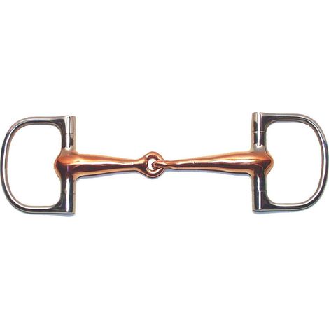 13,5 cm: Filetto a D in acciaio inox con imboccatura in rame piena 18 mm