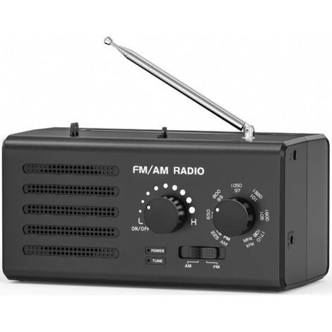 Radio Portable FM/AM, Grand Haut-Parleur 5W, avec la Meilleure réception, USB/Alimenté par Pile, Design de poignée Unique, Transistor Radio Applicable à la Famille/en Plein air/Camping (1/5)