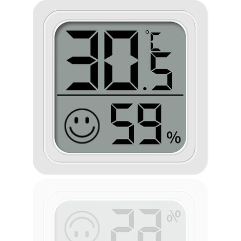 higrómetro para el hogar, habitación de bebé, termómetro de refrigeración y calefacción seco y húmedo, temperatura y humedad del coche, mini higrómetro electrónico simple. (1/5)