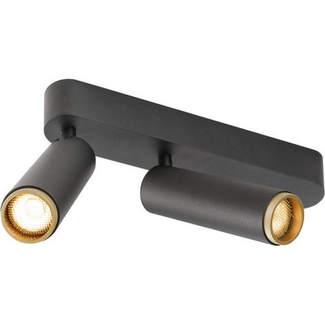 Plafonnier GRIP M intérieur double PHASE 2700 K 28 W 42° noir / or - SLV - 1009078
