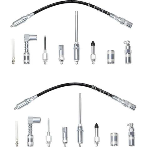 Outil Embout de Graissage Kit de Coupleurs de Graisse de 18 PièCes Raccords de Graissage à Connexion Accessoires de Lubrification Complets (1/5)