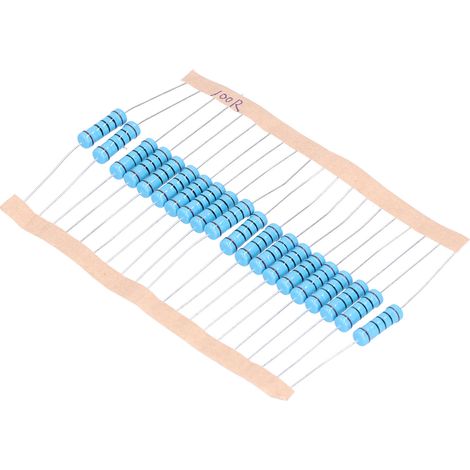 Lot de 20 résistances à film métallique de 100 ohms, 2 W, tolérance de 1 %, accessoires électroniques (1/5)