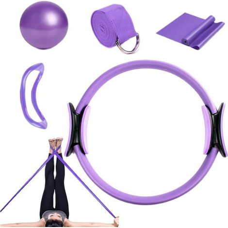 Pilates Kit pour les séances d'entraînement à domicile Bandes de résistance à la balle ,5x accessoires de gymnase (1/5)