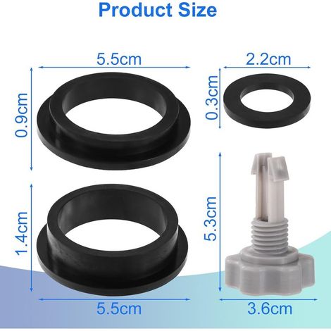 Lyreh 12-teiliges Ersatz-Sandfilter-Set für Schwimmbecken, kompatibel mit der Intex Krystal Clear Sandfilterpumpe, inklusive 1 Entlüftungsventil und 11 O-Ringen für verschiedene Teile (1/5)