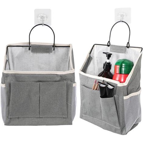 Huangyihan 2-Pack Foldable Hanging Organizer - Wall and Door Organizer with Pockets for Bathroom, Kitchen, Camping - Hanging Storage Bags, Baskets and Organizers (1/5)