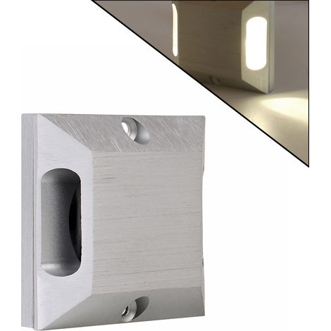 SEGNAPASSO LED 12V 4W RADENTE QUADRATO DOPPIA EMISSIONE LUCE NATURALE 4000K° IP65 - IDEALE PER SCALE CORRIDOI GIARDINI VIALETTI E PERCORSI PEDONALI